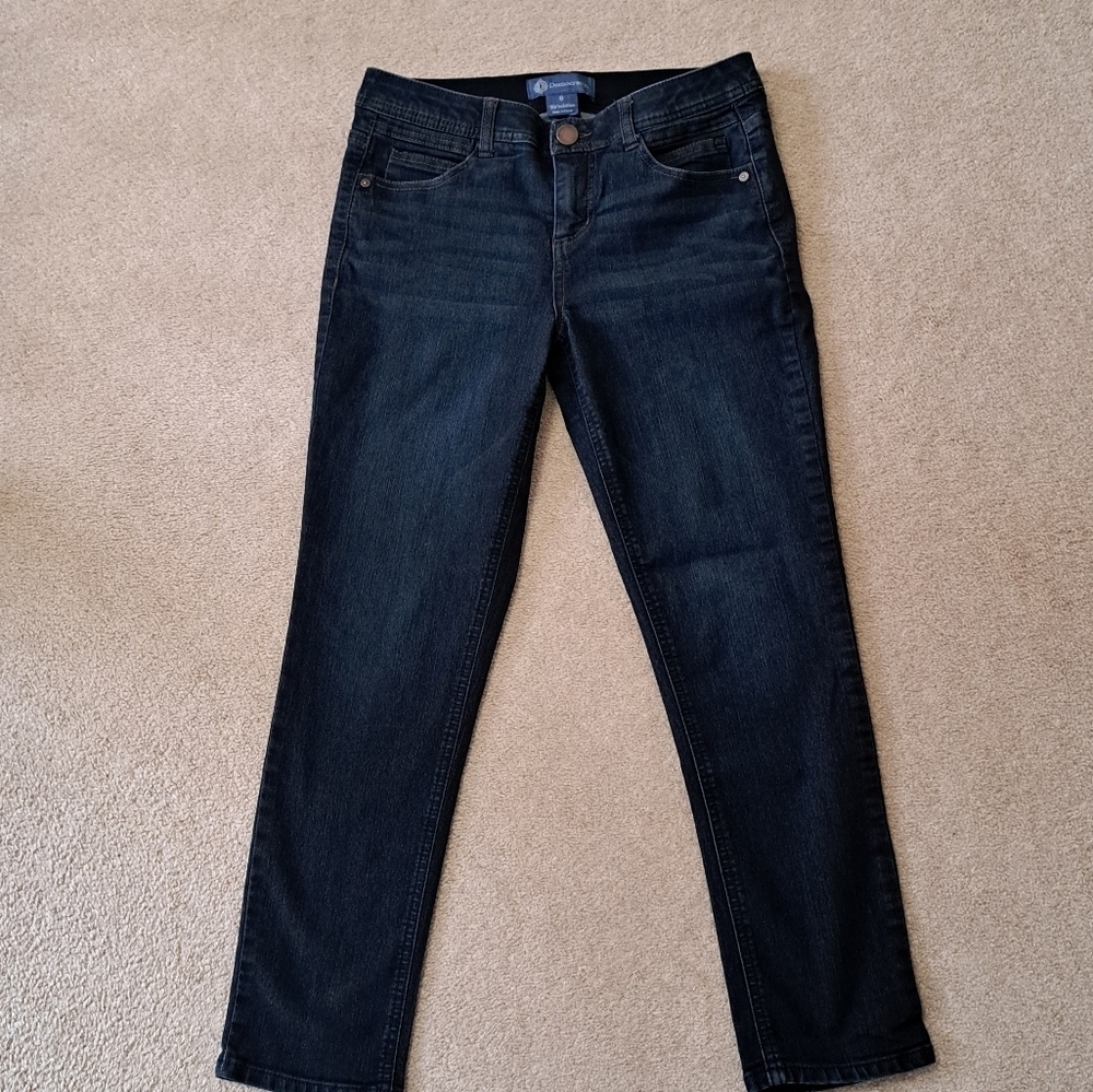 Democracy Jeans Women's 6 Blue Absolution Denim Mid Rise Skinny Ankle